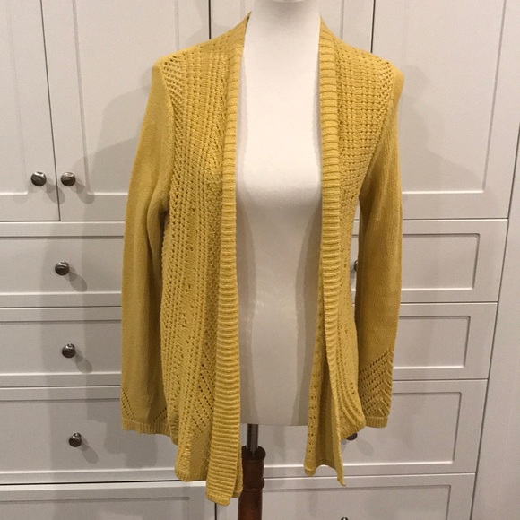 Anthropologie Sweaters - Anthropologie Rosie Neim yellow cardigan. Size M
